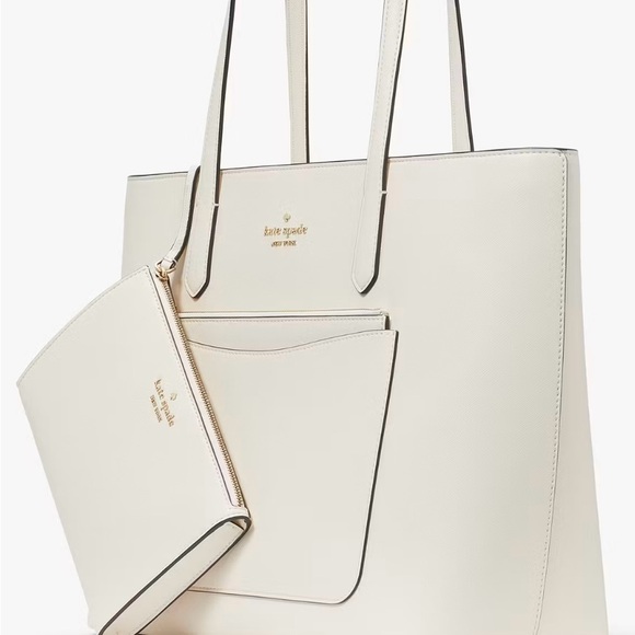 kate spade “Staci” Large Tote Set in Meringue NWT. - Picture 5 of 12